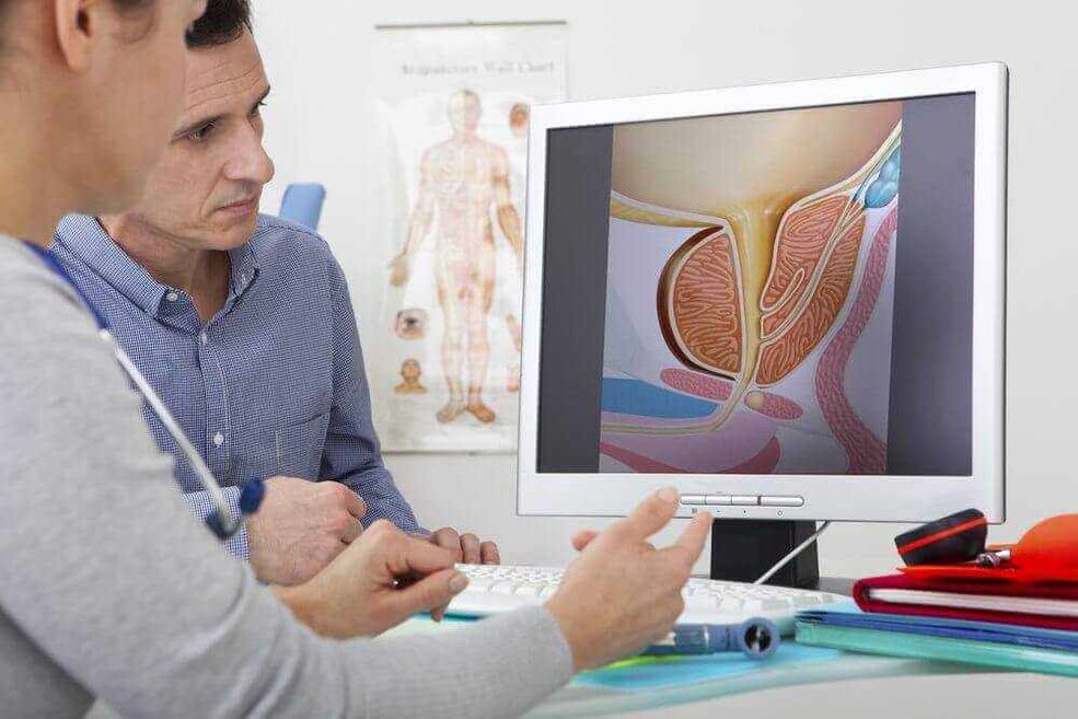 Diagnosis of prostate adenoma using organic methods