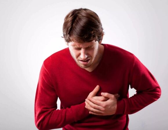 Pain in the region of the heart